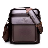 BM085 - Fashion soft Men's leather business shoulder bag 